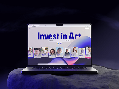 Art Investment Landing Page art beige blue graphic design hero investing landing page ui website