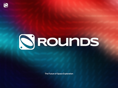 Rounds™ — Space & Science Logo ✨ brand identity branding dark design energy health logo logo logodesign logos red research logo science logo space logo tech logo