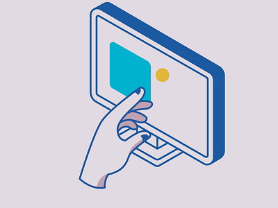 Computer branding computer design hand icon illustration vector