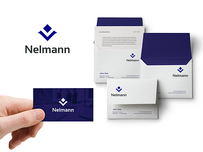 Logo and Stationery Design for 'Nelmann' bd certified designer best designer in bd branding branding design design graphic design logo logo and brand design ma masud hossen mamasudhossen masud hossen upwork best logo design upwork logo designer