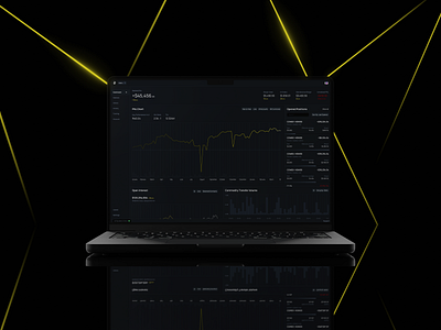 Trading Dashboard blockchain crypto dark theme dashboard desktop finance graph stocks trading ui web3 yellow