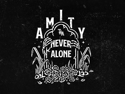 NEVER ALONE - ARTWORK FOR SALE apparel art artwork band merch branding clothing design details graphic design logo logo design merchandise metal metalcore photoshop streetwear tshirt design typography ui