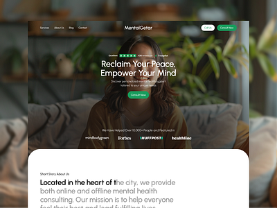 Mental Getar - Clinic Landing Page bruvvv business website company profile consult doctor health health web health website healthcare landing page healthcare website landing page medical care mental mental health service web web design website website design wellness