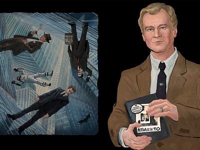 Christopher Nolan for Kinopoisk art christopher nolan cinema cinemaart conceptart editorial editorialillustration ill illustration magazine magazineillustration