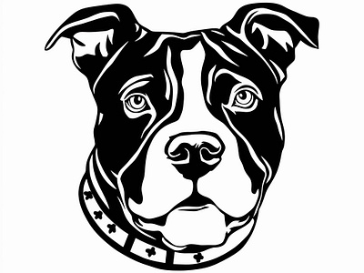 American pitbull dog Illinoisan tutorial infinite design