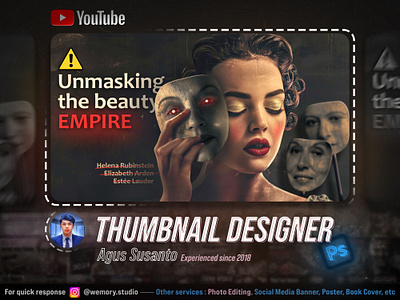 Thumbnail Design - Beauty Empire design graphic design manipulation photo editing photoshop thumbnail youtube thumbnail