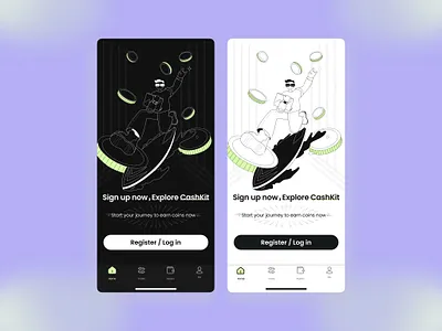 Blockchain login black / white mode app branding design graphic design icon illustration logo ui ux vector