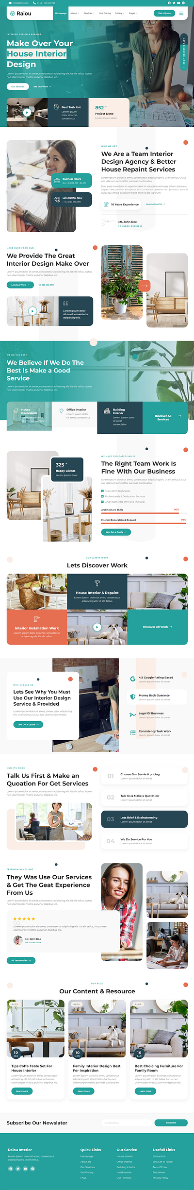 Interior Design Website Concept2 branding design graphic design ui ux website wordpress