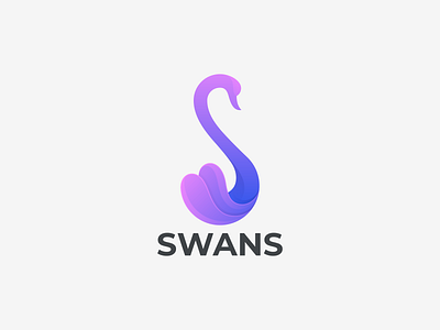 SWANS branding design graphic design icon logo swan coloring swan design graphic swan icon swan logo swan purple coloring swans