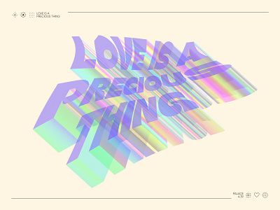 Love Is A Precious Thing geometric holographic iridiscent music vector