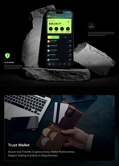 Seamless Crypto Wallet Interface app branding design graphic design illustration logo typography ui ux vector