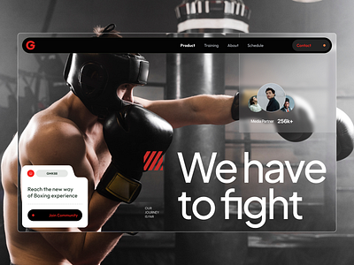 Boxing Website boxing design gym hero section layout mma sports typography ui user interface ux web design website