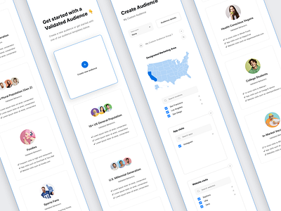 Audience Creator UI app audience creator design market research mobile product design ui ux web app