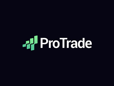 Protrade - stock trading logo design, tech branding, identity branding design fintech forex growth icon identity invest investment ios logo logo designer logotype modern stock symbol technology trading