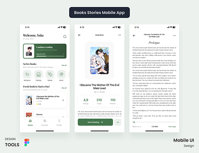 Books Stories Mobile App books mobile app stories story story kids ui design uiux webtoon