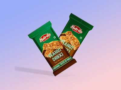 Peanut Chikki Gajak Pouch Design box design branding food packaging gajak packaging label design logo logo design mockup packaging pouch design