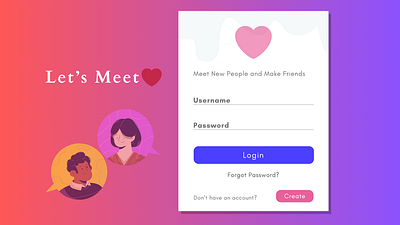 Sign up page meet new people branding design sign up ui ux