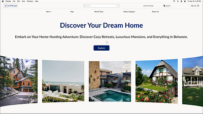 Homescape; Interactive Animated Carousel above the fold animation carousel hover ui web website