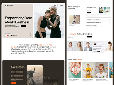 Mental Health wellness Website landing landing page mental health mental health wellness ui ux web website website design wellness