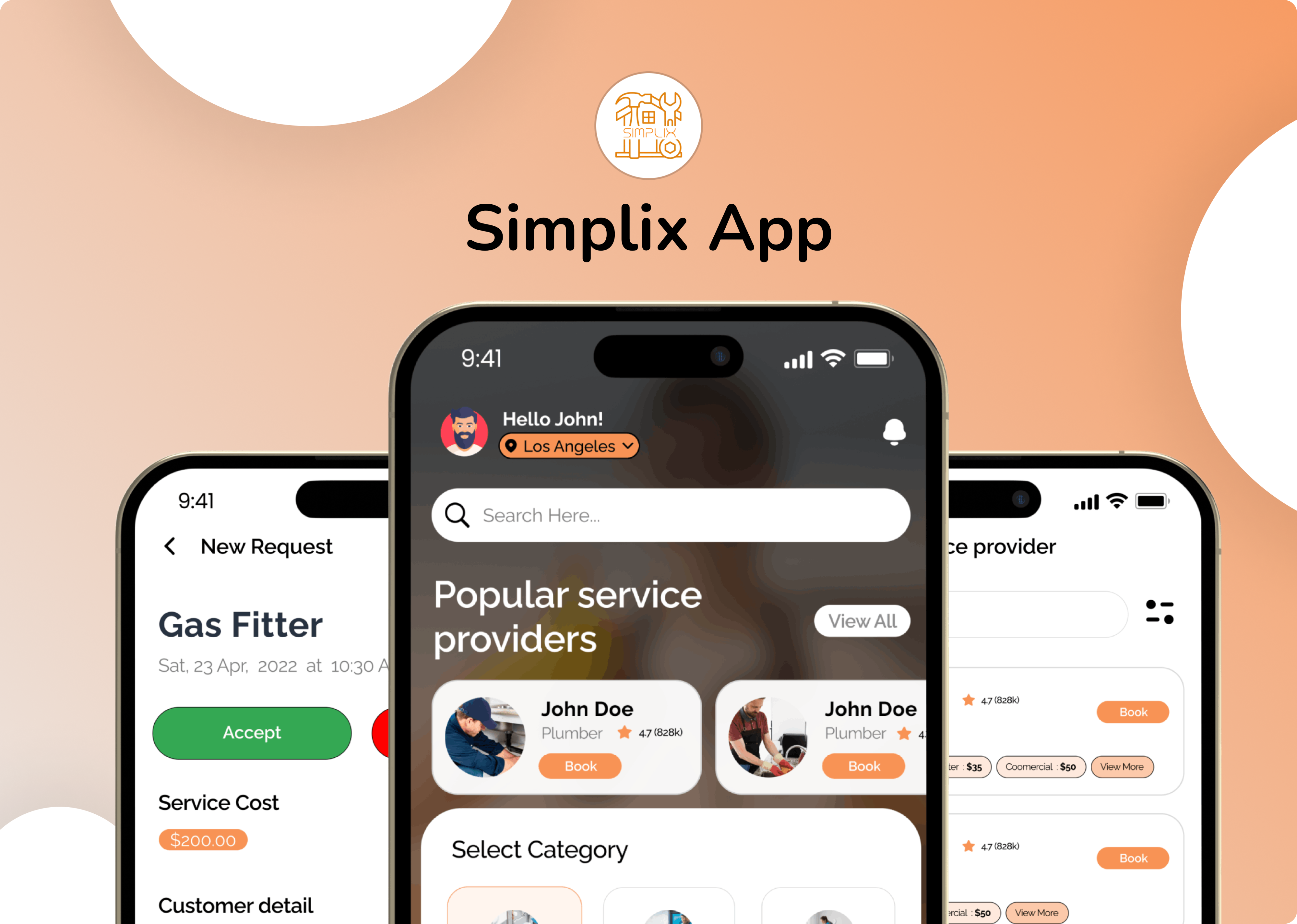 Simplix for service provider app ui app uiux design figma service app ui ux