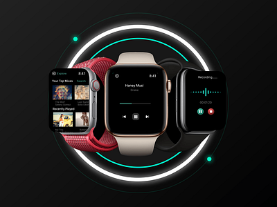 NoteTunes - WatchOS Design branding design figma interaction design music ui ui ux user interface watch watch design watchos