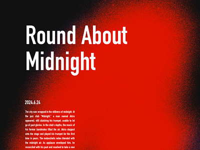 round about midnight abstract art black design gradation graphic design illustration minimal red