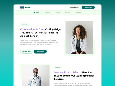 Care - Hospital website UI 3d androidapp animation banking branding design doctor figma finance graphic design hospital illustration logo motion graphics ui uiux ux web webdesign website