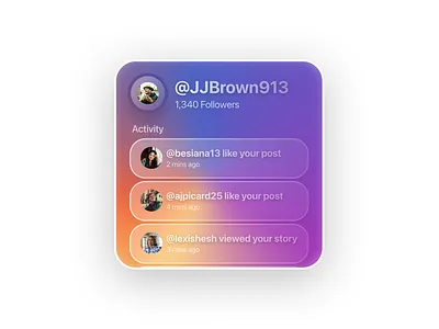 Instagram Activity Widget instagram concept ios widget design widget widget app widget design