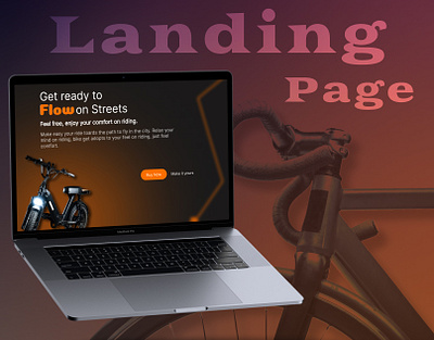 Flow E-Bikes Landing Page advertising brand identity branding design designer e bikes figma graphic design landing page logo photoshop typography ui uiux user flow ux ux research web design website design