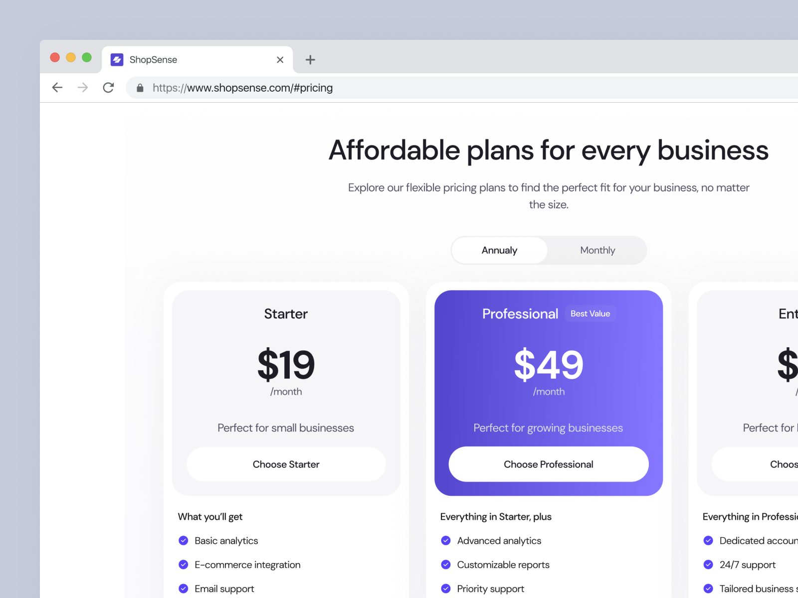 Example of Website Design (5 Pages)