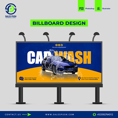 CAR WASH BILLBOARD DESIGN billboard design billboard designer billboards designer graphic graphic design