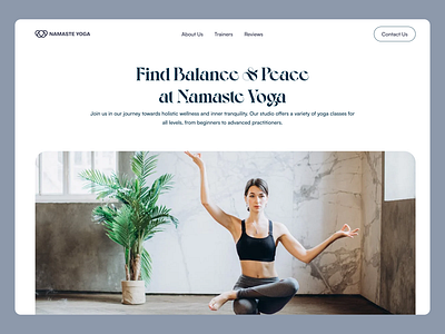 Yoga Landing page landing page minimal ui website design website ui design yoga yoga landing page yoga website
