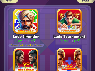 Ludo game UI Concept casual game game art game ui ludo ludo game ludo sikandar ui art ui design