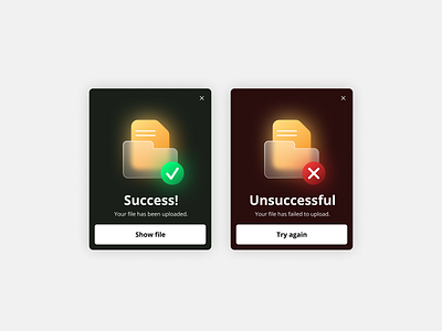 Flash message - DailyUI #011 011 daily ui daily ui 011 dailyui file upload flash message glass morphism icons pop up success ui upload