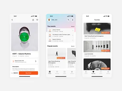 Event Booking | Mobile app app app design booking branding event logo mobile app ui uiux ux