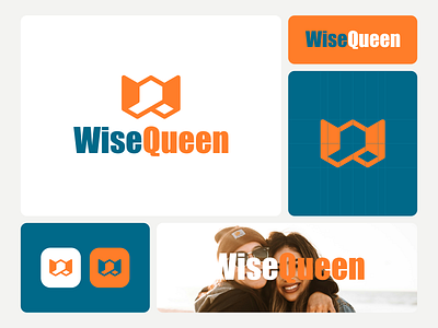 WiseQueen app branding combination design dualmeaning graphic design icon king logo logodesign logoicon logomark queen ui ux wise