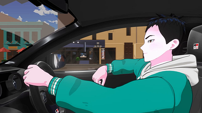 Toyota Lofi Drive Beats - Yaris GR 3d 3d animation 3d cgi 3d karakter 3d product animation cgi cgi animation motion graphics