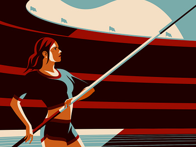 Olympics ! design illustration light olympic games olympics pole vault sport vector