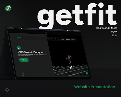 website presentation fitness ap, UIUX Design Figma figma landing page ui uiux design web design