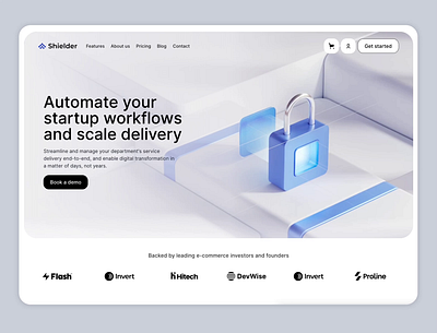 Shielder - SaaS Startup website design automation blockchain cards corporate fingerprint framer locker nft payments security shield solana ui uxui web design web3 webflow webpage website