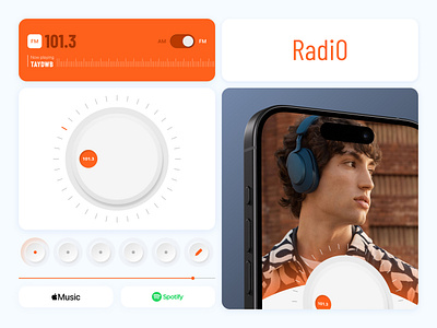 RadiO - Retro Radio App Design radio radio application radio ui radioapp retro retrostyle retroui vintageaesthetics