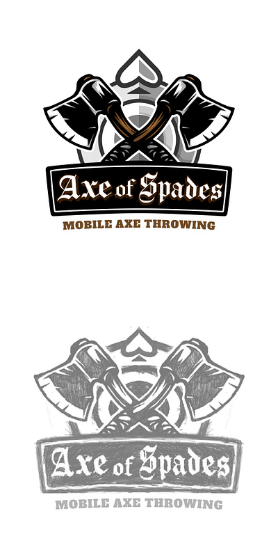 Design Project - Axe of Spades 3d app axe branding cartoon design game graphic design illustration logo mobile