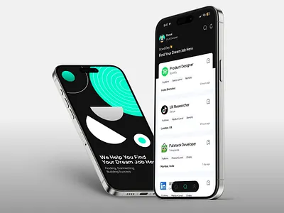 Job Finder Mobile App UI Design animation app design branding creative design figma graphic design hero section illustration job app job finder job portal landing page logo minimalist mobile app ui ui design ux webdesign
