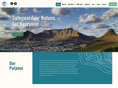 Friends of Table Mountain Website branding design front end ui web design website design