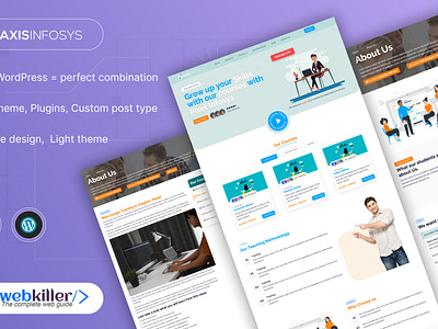 Axis Infosys branding mockups ui web