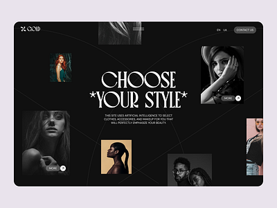 Fashion AI Tool for Choosing Style accessories ai tool artificial intelligence black style clothes daily ui design design concept design studio fashion high fashion images makeup online platform solar digital start up style ui design web platform design