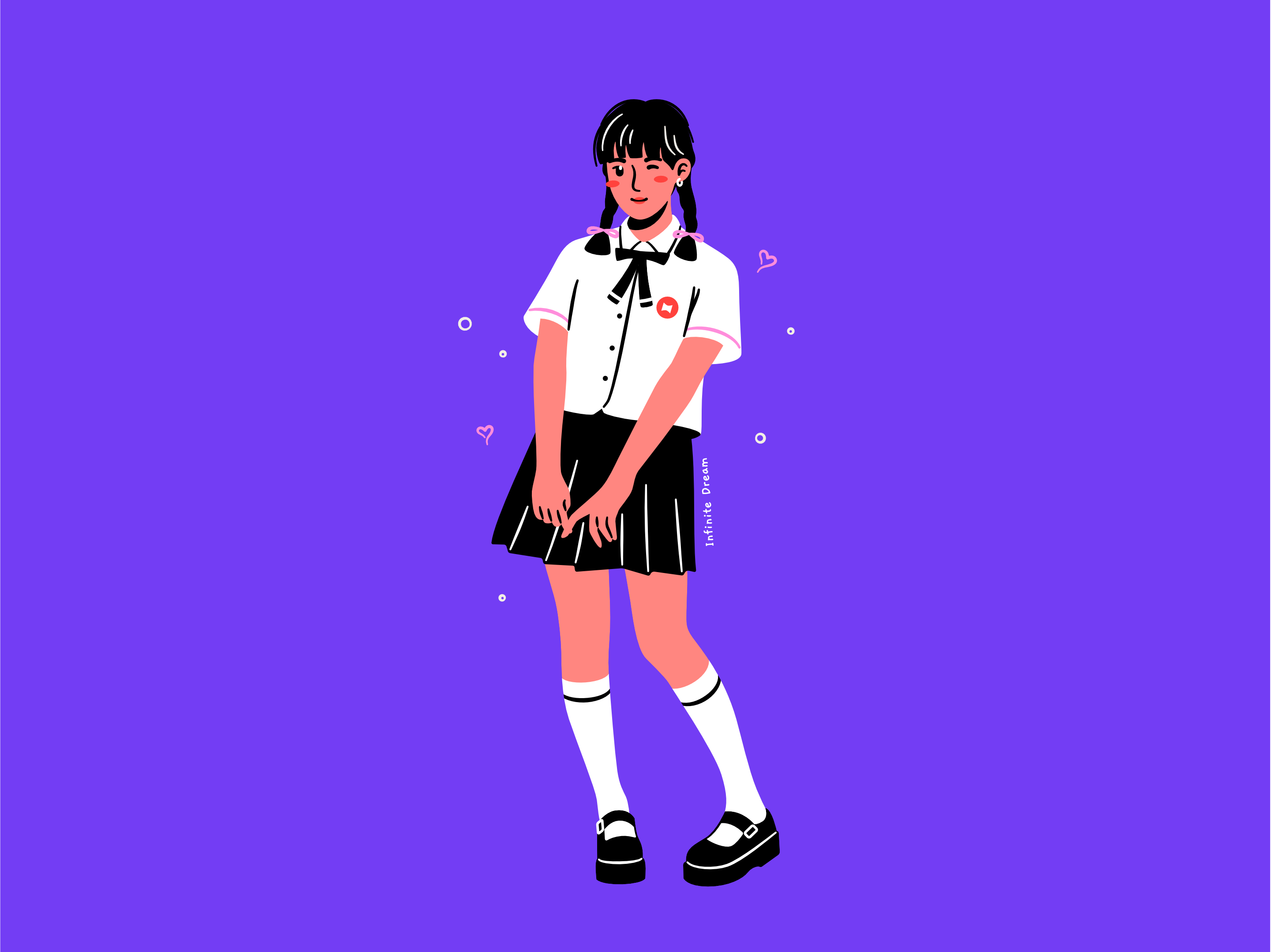 Infinite Dream 2d artwork character character illustration design flatdesign illustration illustrator vector