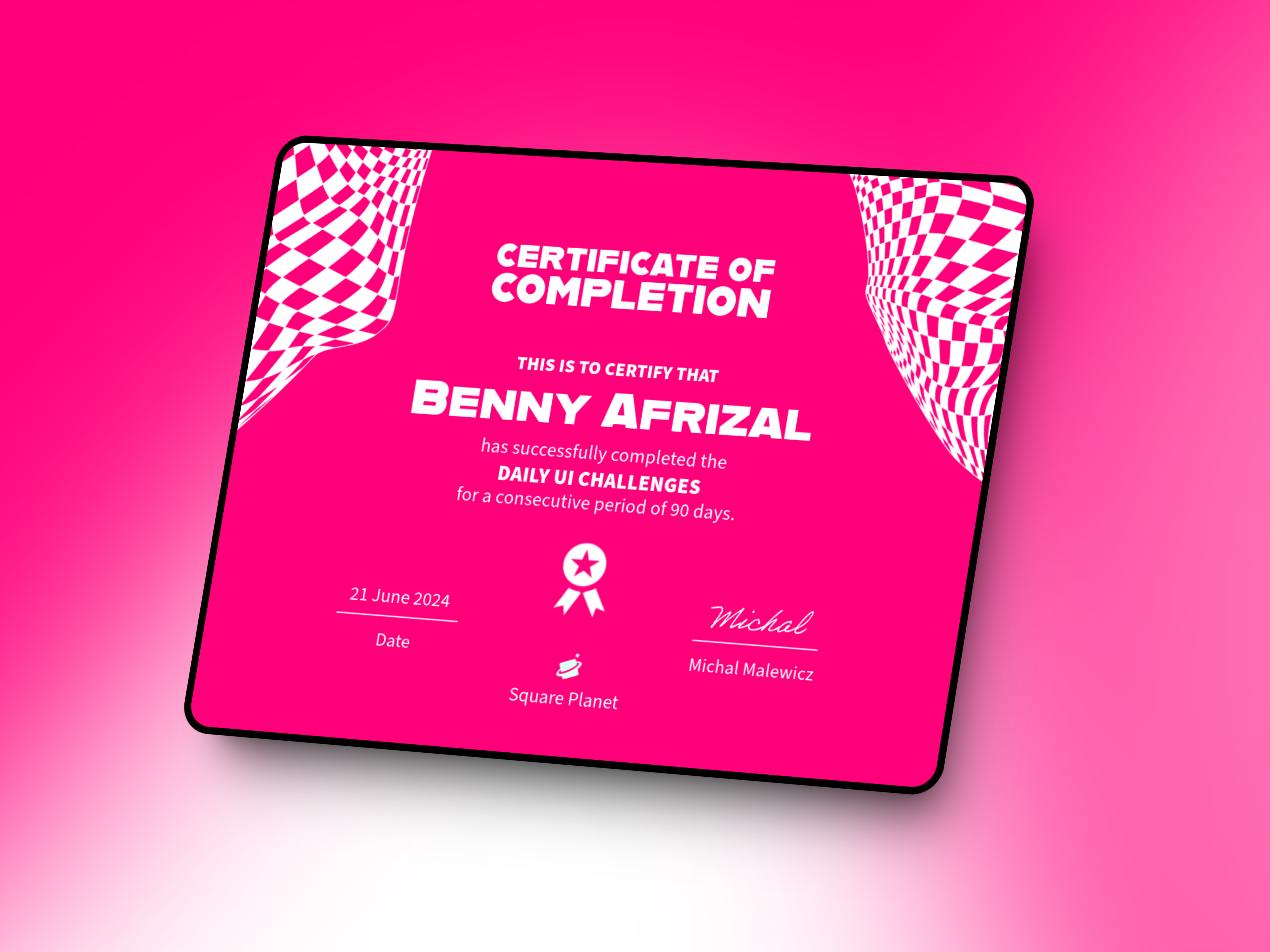 Day 90: Certificate certificate daily ui challenge design ui ui design