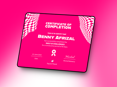 Day 90: Certificate certificate daily ui challenge design ui ui design