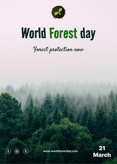 World Forest Day poster design branding posterdesign visual design